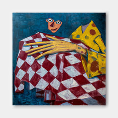 Colorful Surrealism Wall Art With Figurative Elements And Strong Visual Impact For Bold Home Statements