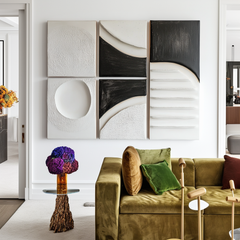 Linear Silence-5-Piece Minimalist Canvas Painting in Black and White for Modern Decor