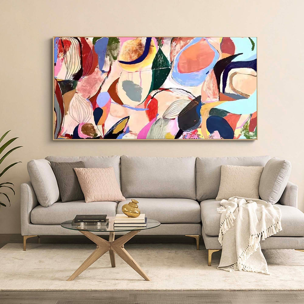 Original Abstract Colorful Painting On Canvas Modern Acrylic Painting Large Wall Art Home Decor