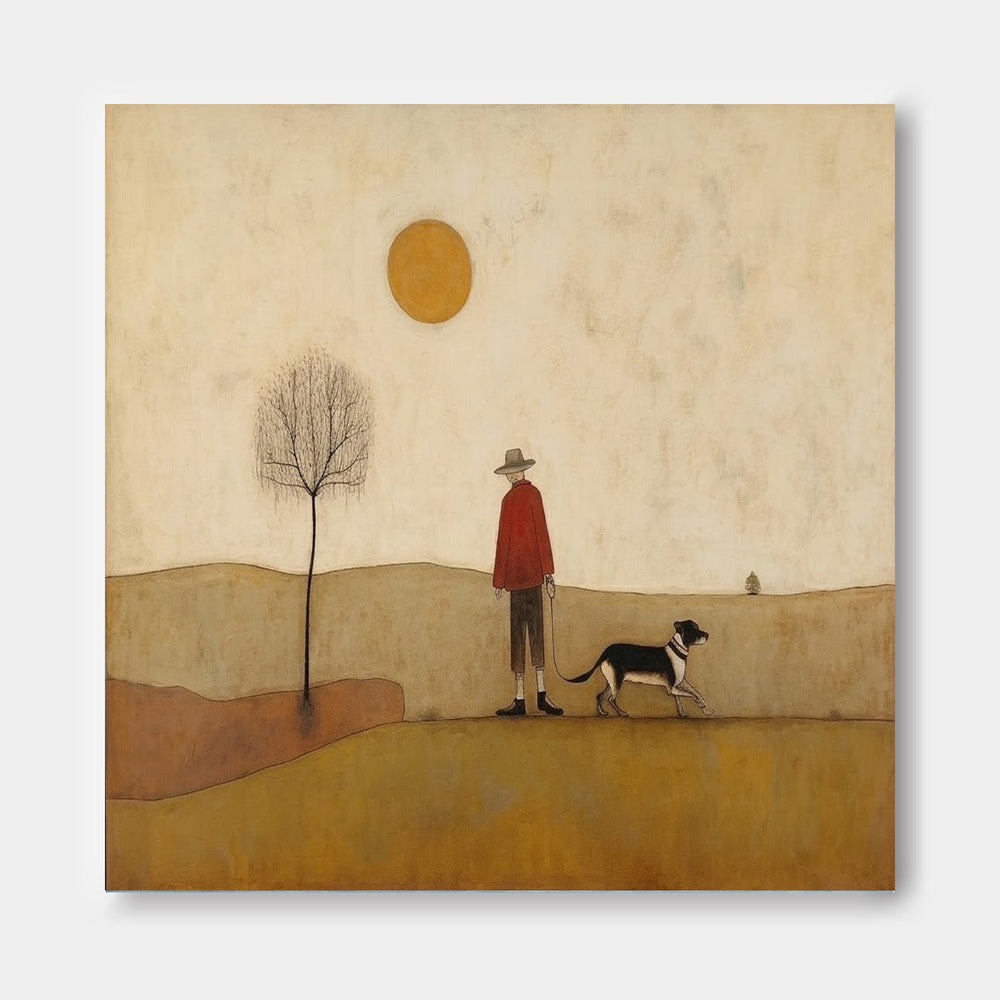 Warm Earthy Tone Canvas Art For Serene Living Room And Reading Nook