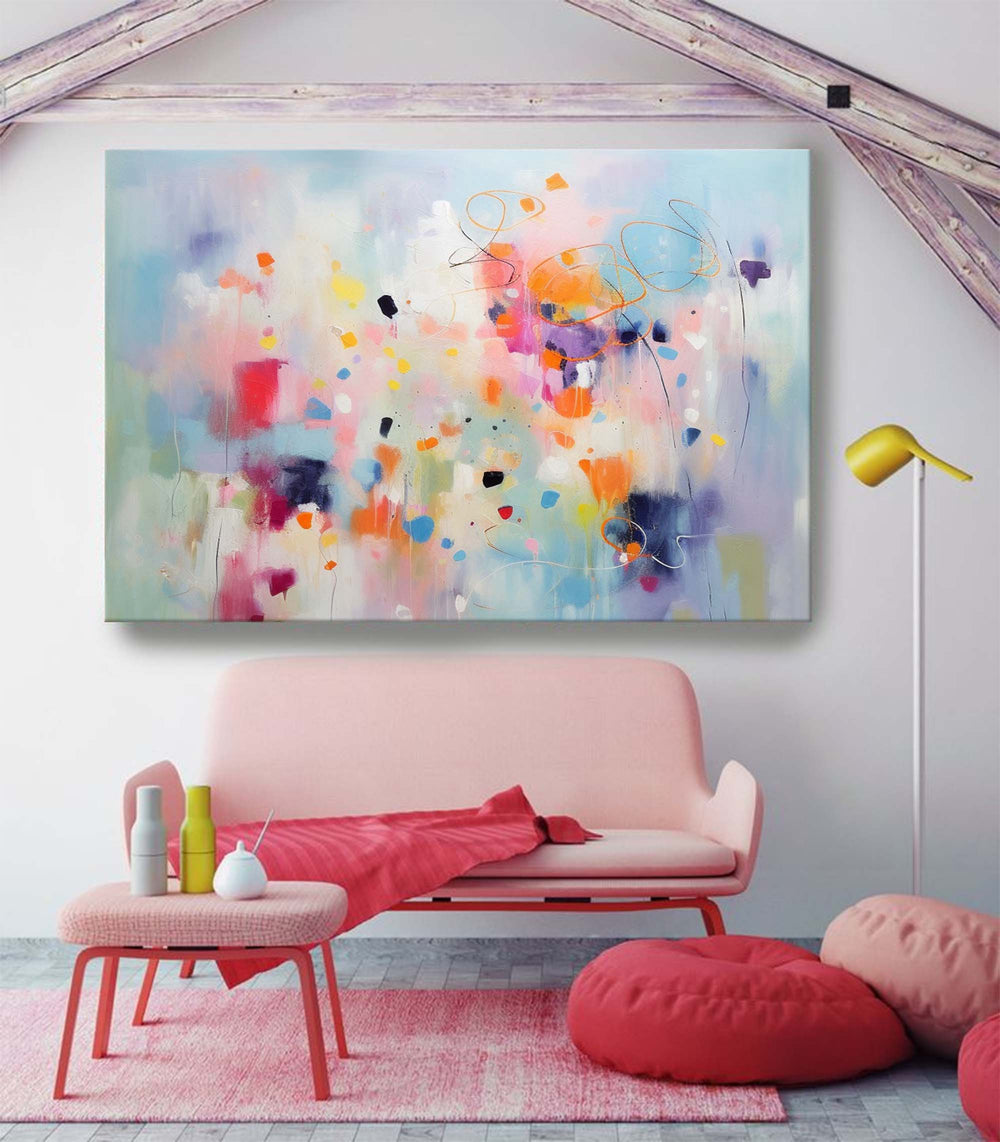 Original Colorful Abstract Oil Painting On Canvas Large Wall Art Modern Graffiti Oil Painting Home Decoration