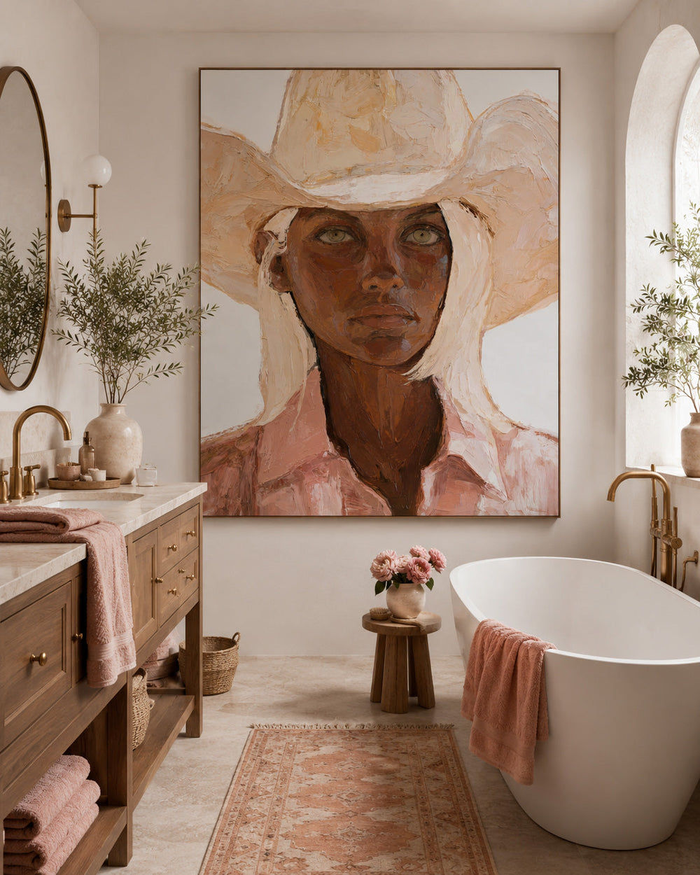 Expressive Figure Painting With Textured Brushstrokes For Gallery Wall