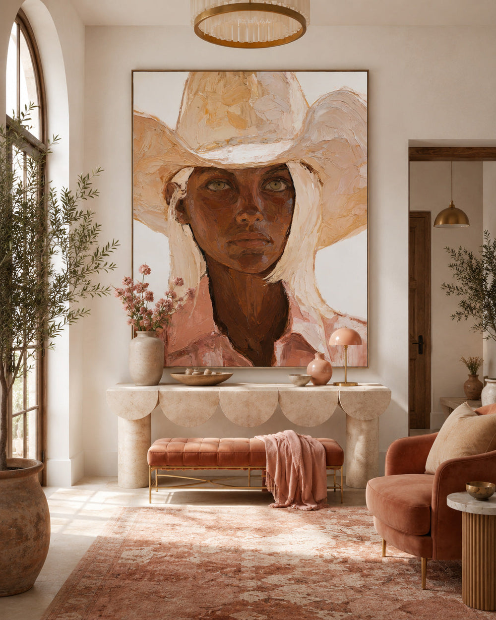Expressive Figure Painting With Textured Brushstrokes For Gallery Wall