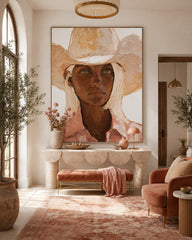 Expressive Figure Painting With Textured Brushstrokes For Gallery Wall