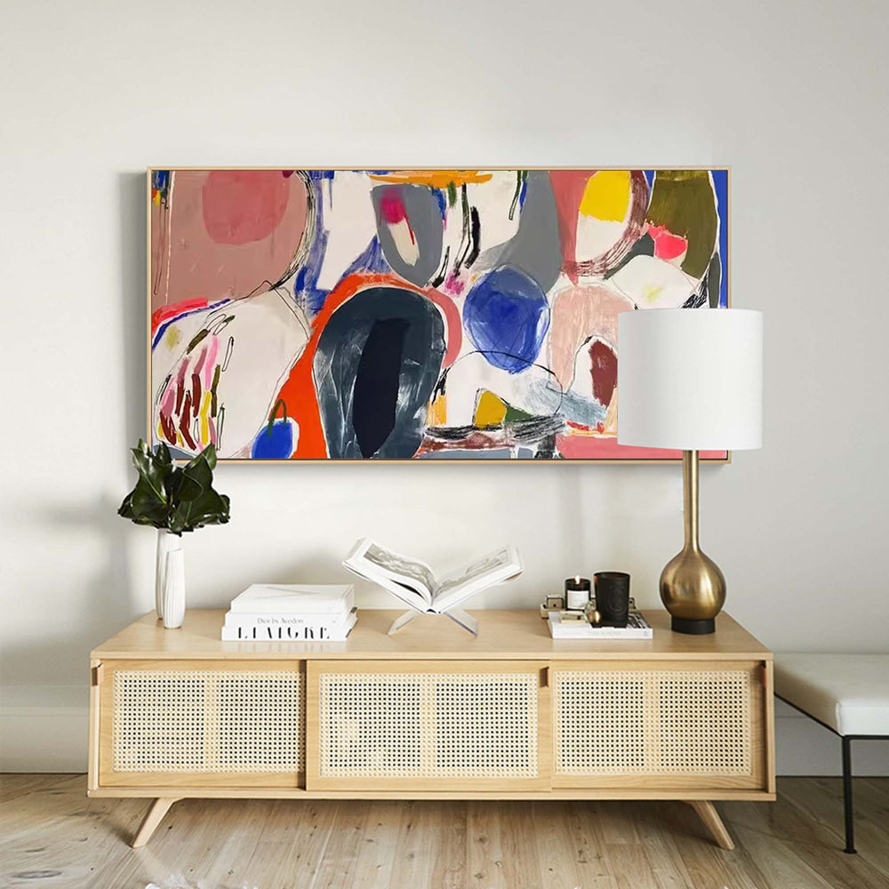 Large Graffiti Colorful Abstract Painting On Canvas Contemporary Acrylic Painting Modern Wall Art Home Decor