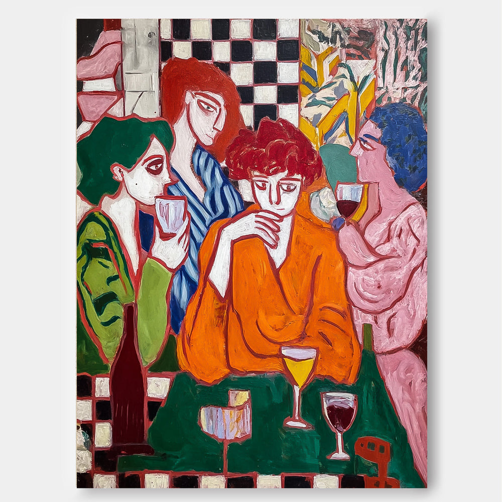 Unique Dinner Party Themed Canvas Art For Housewarming Gift Idea