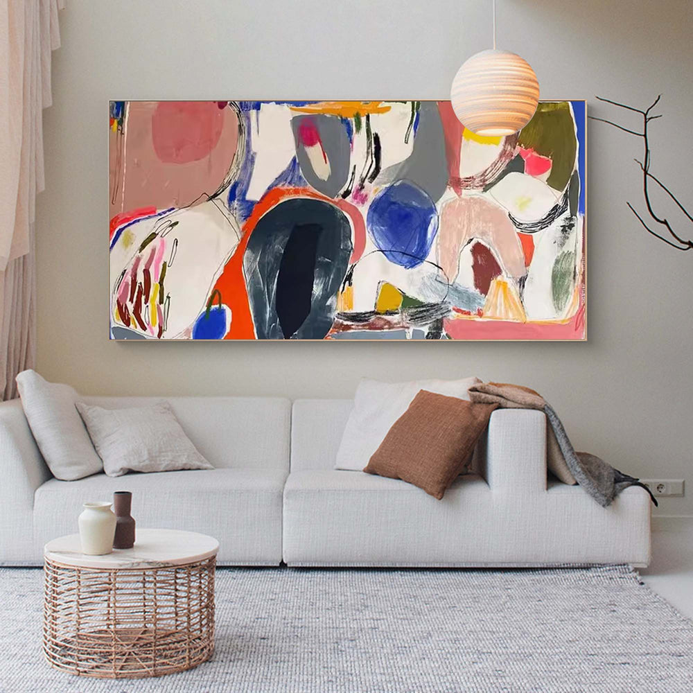 Large Graffiti Colorful Abstract Painting On Canvas Contemporary Acrylic Painting Modern Wall Art Home Decor