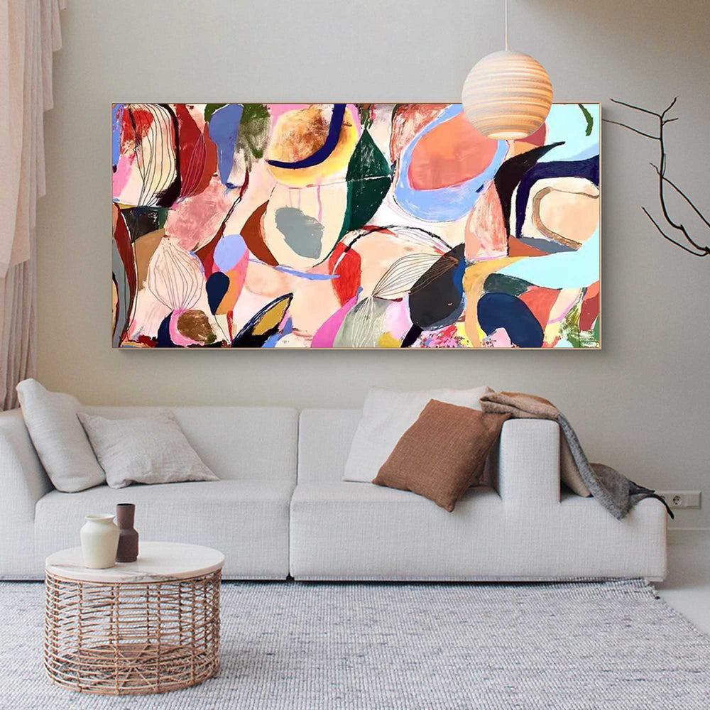 Original Abstract Colorful Painting On Canvas Modern Acrylic Painting Large Wall Art Home Decor