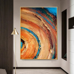 Gold and Jade – Large Abstract Painting with Gold & Jade Tones for Living Rooms