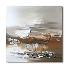 Earthbound Serenity – Handcrafted Textured Abstract Oil Painting