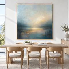 Silent Tidal Glow – Abstract Coastal Wall Art