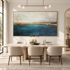 Ocean Mist Horizon – Abstract Seascape Wall Art