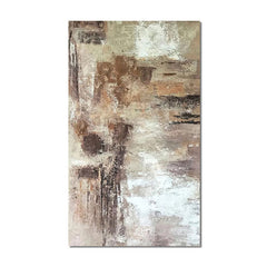 Ancient-Neutral Tones Abstract Wall Art – Textured Earthy Palette Modern Painting