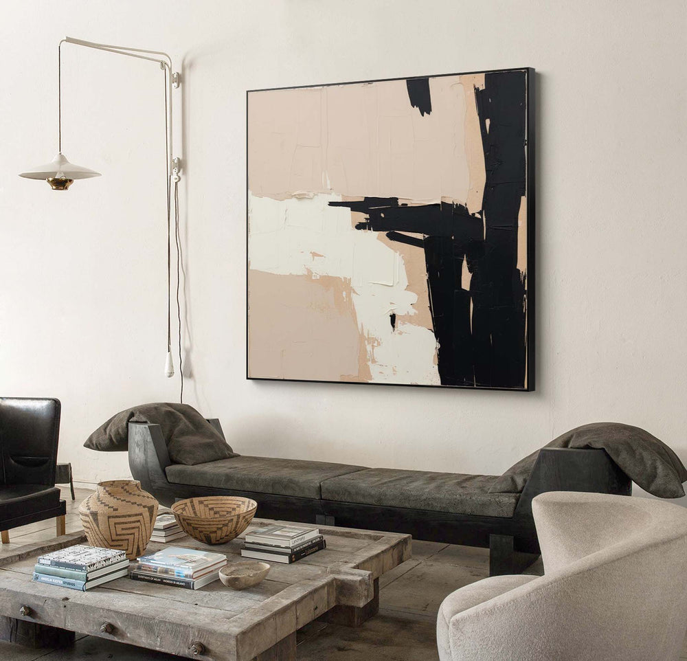 Original Modern Wall Art Square Abstract Texture Oil Painting Large Minimalist Acrylic Painting On Canvas Home Room