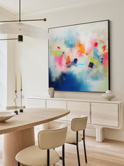 Modern Original Wall Art Large Square Acrylic Painting Colorful Abstract Oil Painting For Living Room