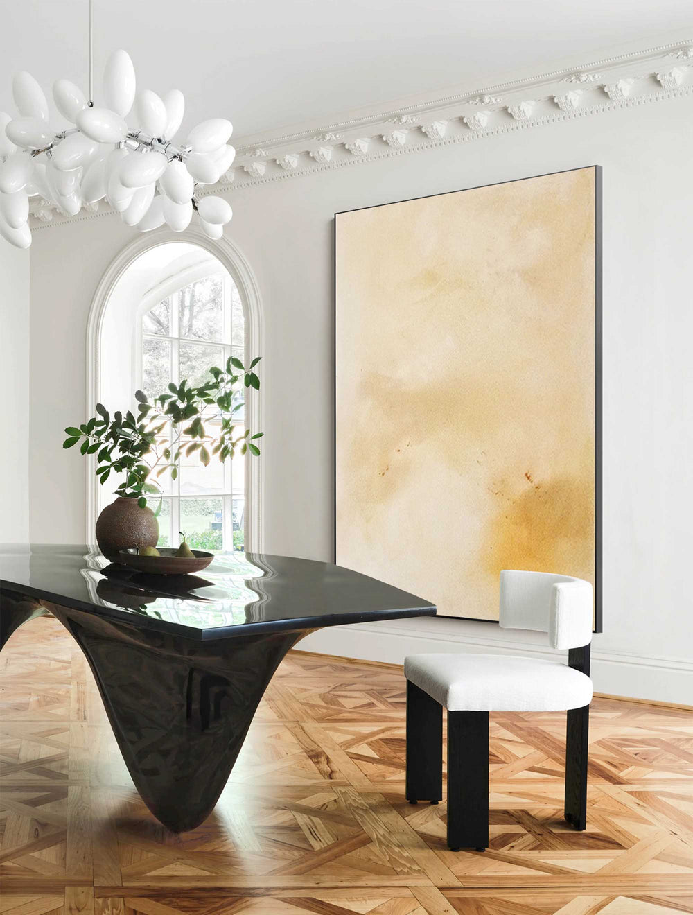 Abstract Wall Art Canvas With Frame Oil Painting Large vintage Minimalist Oil Painting For Living Room
