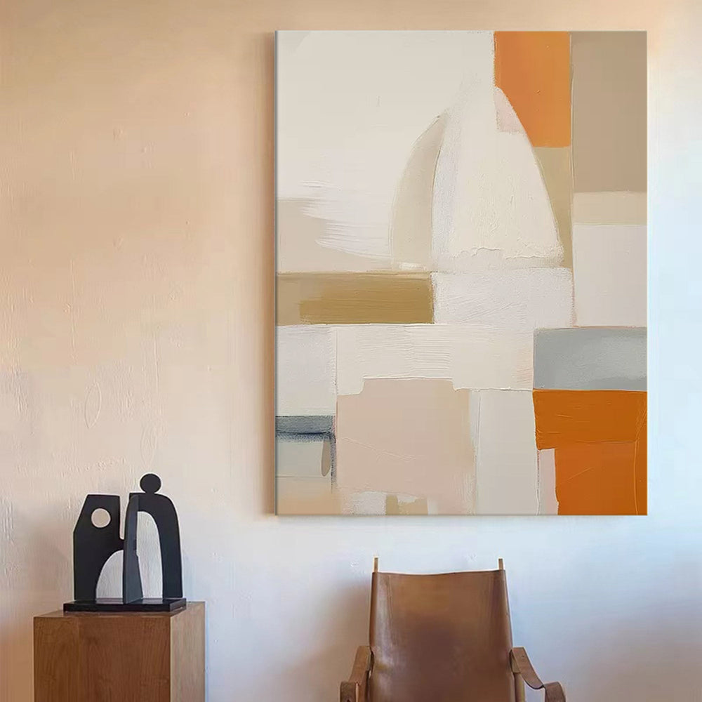 Modern Wall Art Large Geometric Acrylic Painting Original Abstract Oil Painting On Canvas Framed Home Decor