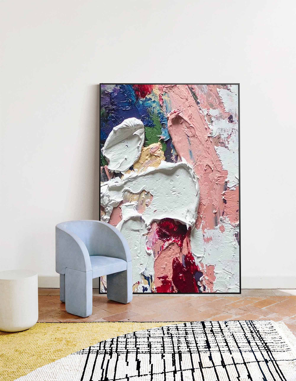 Large Colorful Textured Wall Art Painting On Canvas Modern Original Abstract Painting Boho Minimalist Decor