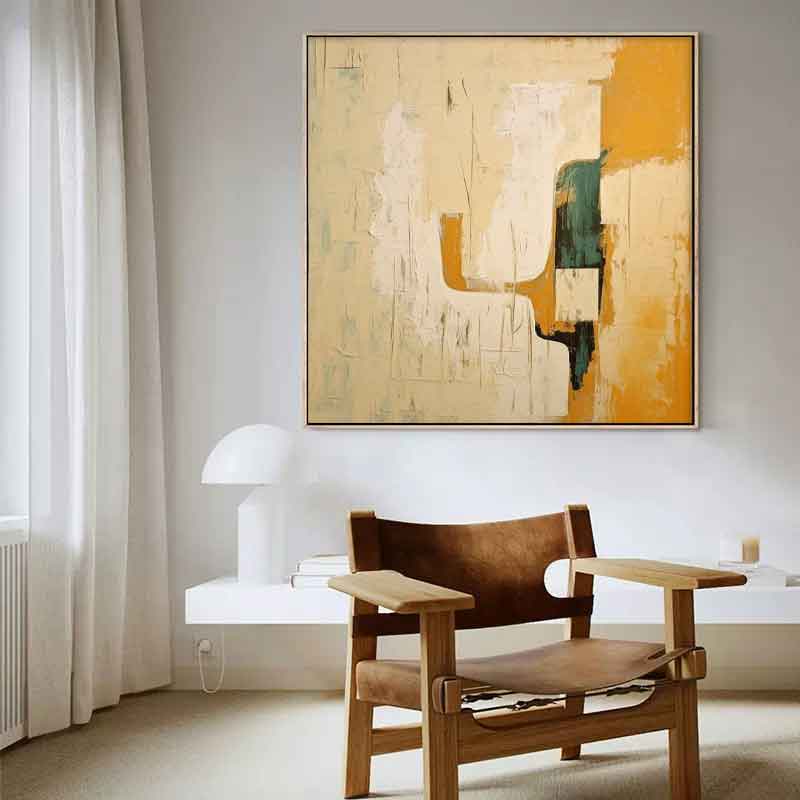Large Minimalist Art Modern Texture Abstract Acrylic Painting On Canvas Original Beige Canvas Wall Art Home Decor