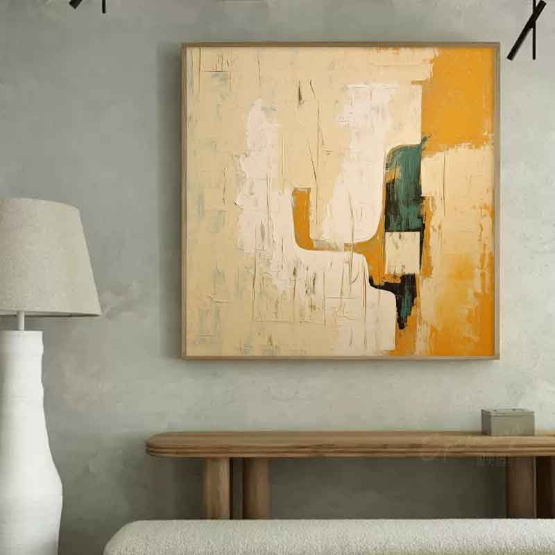 Large Minimalist Art Modern Texture Abstract Acrylic Painting On Canvas Original Beige Canvas Wall Art Home Decor