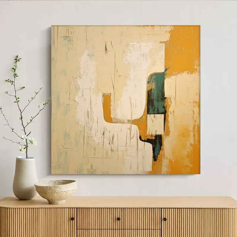 Large Minimalist Art Modern Texture Abstract Acrylic Painting On Canvas Original Beige Canvas Wall Art Home Decor
