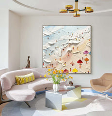 Sea And Beach Oil Painting Original Abstract Seascape Art Oil Painting On Canvas Bedroom Wall Decor
