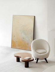 Gold Abstract Wall Art Canvas With Frame Oil Painting Large vintage Minimalist Oil Painting For Living Room