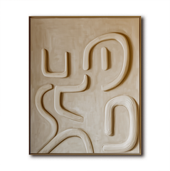 Flowing Rhythms-Wabi-Sabi 3D Textured Abstract Wall Art – Wabi-Sabi Textured Abstract Wall Art