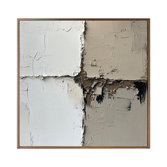 Earthy Balance-Wabi – Sabi Textured Abstract Wall Art