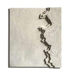 Erosion-Wabi-Sabi Beige Textured Oil Painting – Handcrafted Minimalist Wall Art