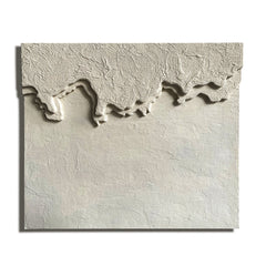 Erosion-Wabi-Sabi Beige Textured Oil Painting – Handcrafted Minimalist Wall Art
