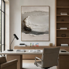 Arc of Stillness – Abstract Textured Wall Art