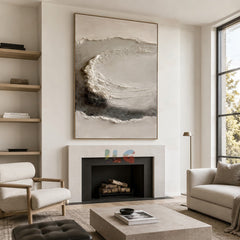 Arc of Stillness – Abstract Textured Wall Art