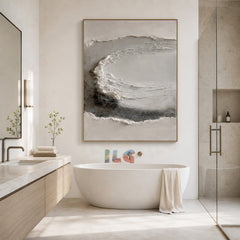 Arc of Stillness – Abstract Textured Wall Art