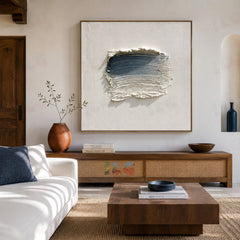 Blue Horizon Layer – Coastal Texture Minimal Wall Art