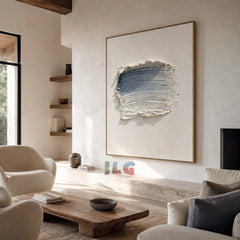 Blue Horizon Layer – Coastal Texture Minimal Wall Art