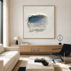 Blue Horizon Layer – Coastal Texture Minimal Wall Art