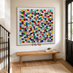 Confetti Petal Mosaic – Abstract Textured Wall Art