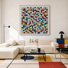 Confetti Petal Mosaic – Abstract Textured Wall Art
