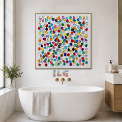 Festival Petal Array – Abstract Textured Wall Art
