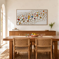 Gilded Mosaic Current – Abstract Textured Wall Art