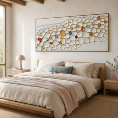 Gilded Mosaic Current – Abstract Textured Wall Art