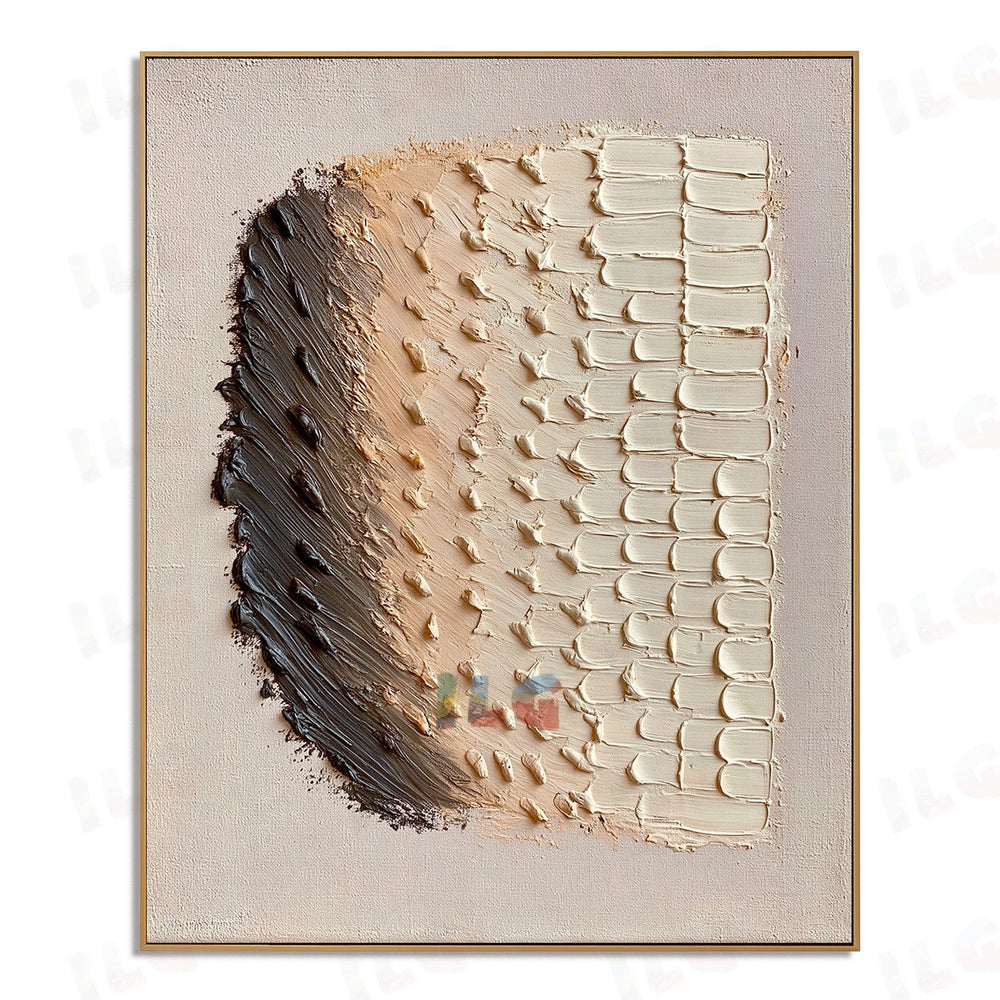 Material Flow – Dual Texture Transition Wall Art hand-painted wall art