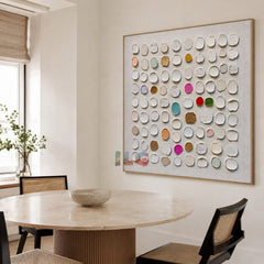Neutral Dot Constellation – Abstract Textured Wall Art