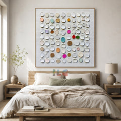 Neutral Dot Constellation – Abstract Textured Wall Art