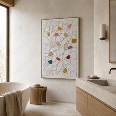 Opaline Stone Map – Abstract Textured Wall Art
