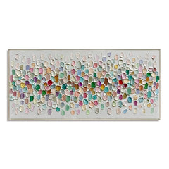 Pastel Petal Horizon – Abstract Textured Wall Art hand-painted wall art