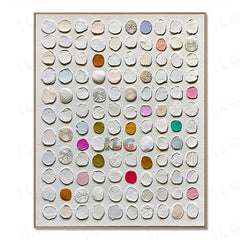Quiet Shellpoint Array – Abstract Textured Wall Art hand-painted wall art