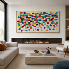 Radiant Patchwork Flow – Abstract Textured Wall Art