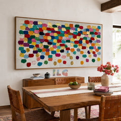Radiant Patchwork Flow – Abstract Textured Wall Art